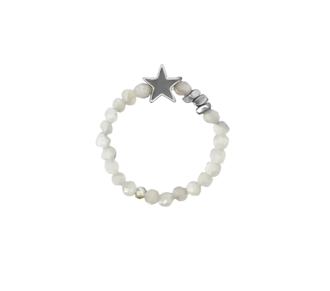 GRAV Moonstone Star Ásvány Gyűrű