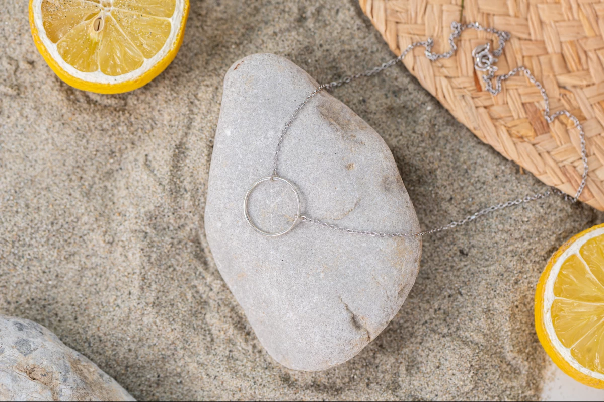 Egyedi Kör Ezüst Nyaklánc