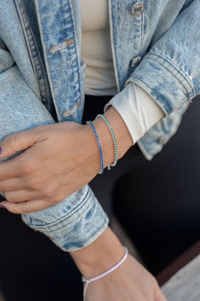 GRAV Tennis Glow Blue Ezüst 925 Karkötő