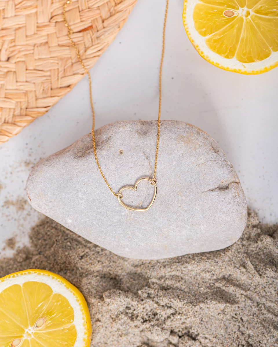 Grav Contour Heart Ezüst 925 Nyaklánc