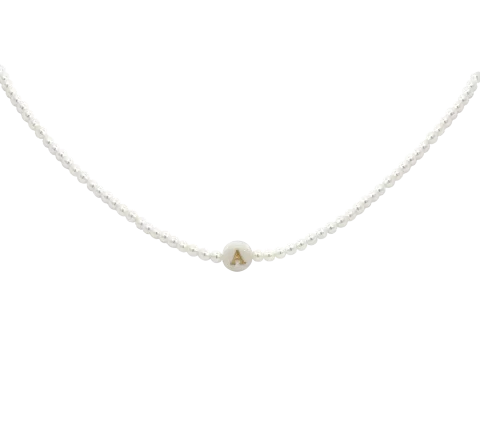 GRAV Pearl Letter ABC Ezüst 925 Nyaklánc