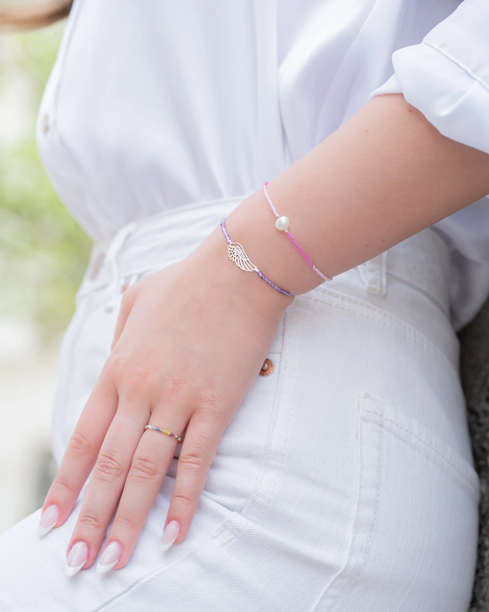 GRAV Pink Design Pearl Ezüst 925 Karkötő