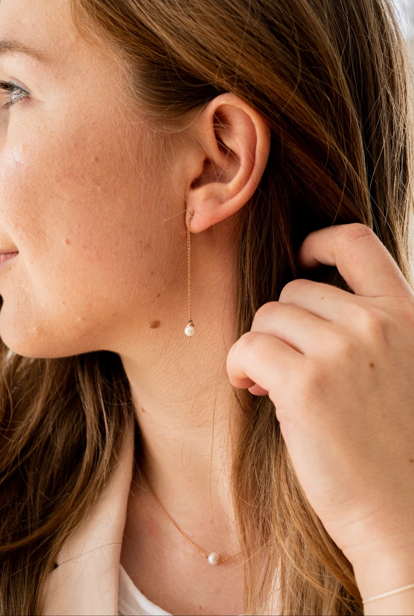 Grav Pearl Ezüst 925 Fülbevaló